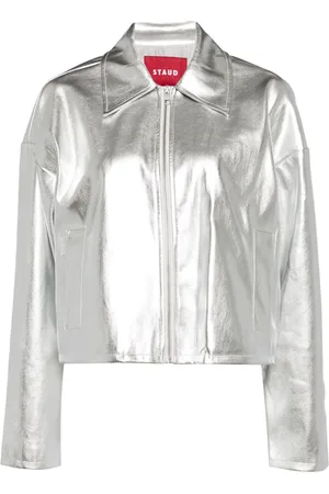 Staud Lennox metallic-effect jacket