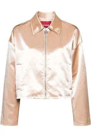 Staud Lennox satin-finish jacket