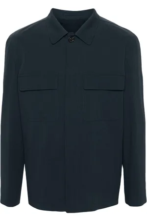 LARDINI Textured cotton shirt jacket