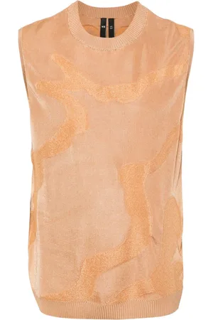 Y-3 Monogram-jacquard knitted tank top