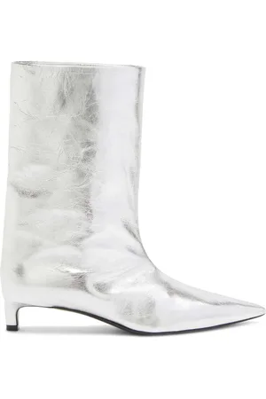 Jil Sander Metallic leather ankle boots