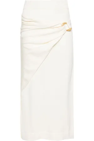 Jil Sander A-line fine-knit midi skirt