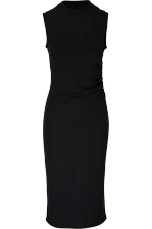 Vince Ruched sleeveless midi dress
