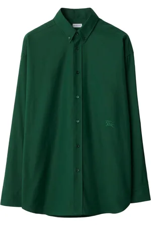 Burberry EKD-embroidered cotton shirt