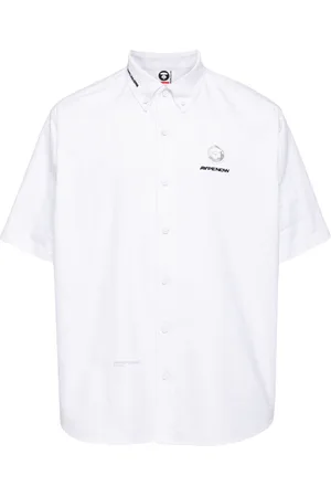 A Bathing Ape Logo-appliqué cotton shirt