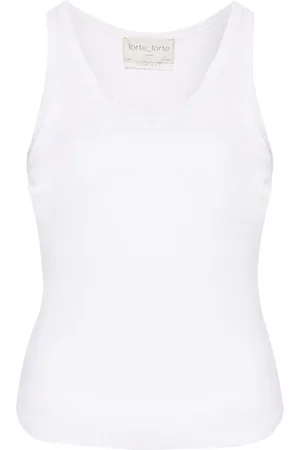 FORTE FORTE Fine-ribbed jersey tank top