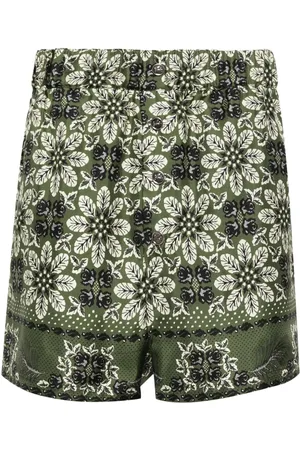 Etro Floral-print silk shorts