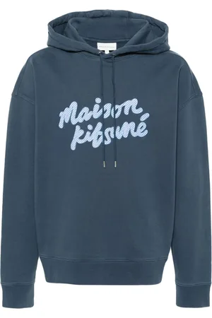 Maison Kitsuné Logo-patch cotton hoodie