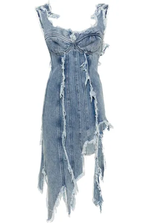 Natasha Zinko Distressed denim minidress