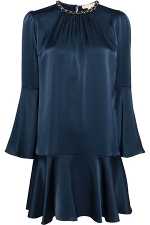 Michael Kors Chain-trim satin minidress