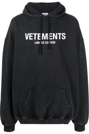 Vetements Logo-print cotton hoodie