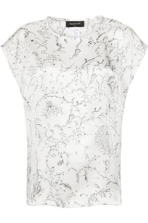Fabiana Filippi Fabula-print silk satin blouse