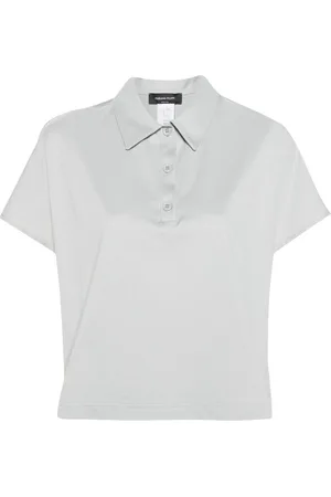 Fabiana Filippi Contrasting-fabric panelled polo shirt