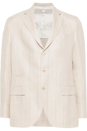 ELEVENTY Striped single-breasted blazer