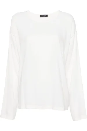 Fabiana Filippi Beaded-trim crepe blouse