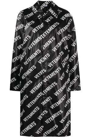 Vetements Logo-print mid-length coat