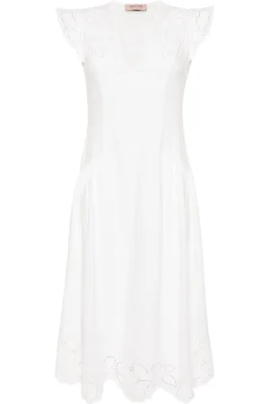 Twin-Set Kleid linen midi dress