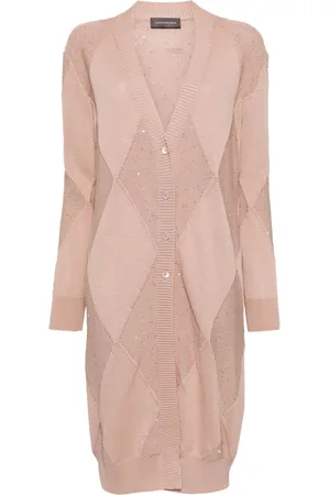LORENA ANTONIAZZI Argyle fine-knit cardigan