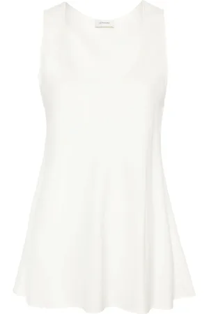 LEMAIRE Scoop-neck satin tank top