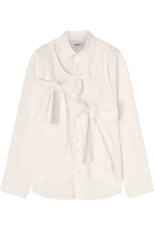 AMBUSH Bow-embellished cotton shirt