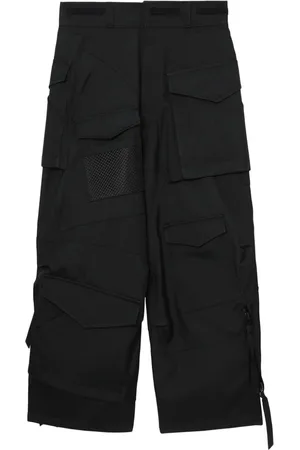 JUNYA WATANABE Strap-detail asymmetric cargo trousers