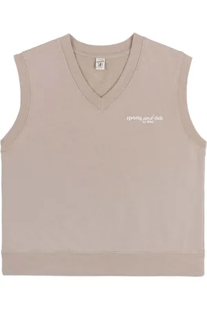 Sporty & Rich Tank logo-embroidered cotton vest