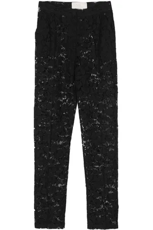 LOULOU Floral-lace tapered trousers
