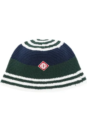 Casablanca Logo-appliqué crochet bucket hat