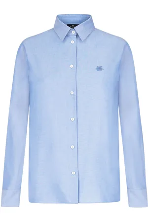 Etro Pegaso-embroidered cotton shirt