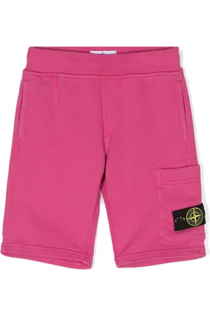 Stone Island Compass-badge cotton shorts