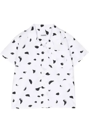 Kindred Kelly smudge-print organic-cotton shirt