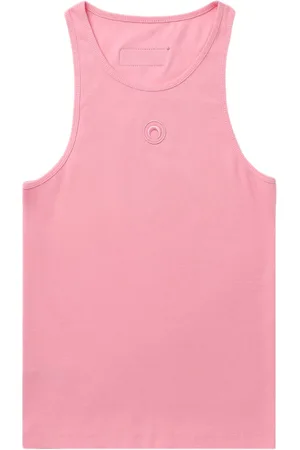 Marine Serre Crescent Moon-embroidered tank top