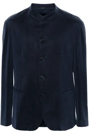 Giorgio Armani Band-collar buttoned jacket