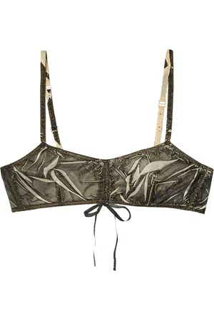 Maison Margiela Graphic-print bow-detail bra