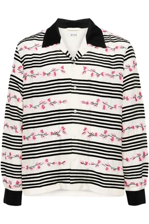 BODE Bead-embellished striped shirt