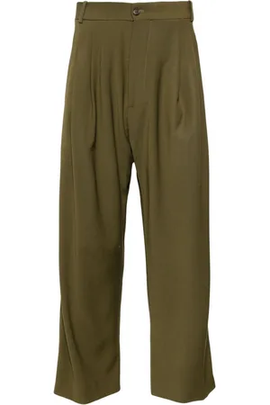 Hed Mayner Pleated cropped trousers