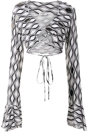 AMIR SLAMA Long-sleeved tie-fastening blouse