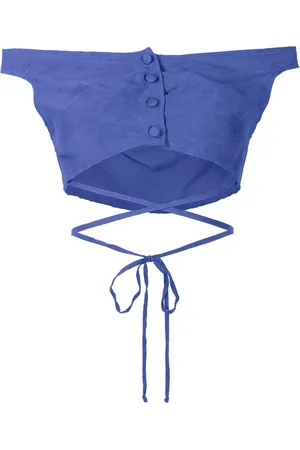 AMIR SLAMA Off-shoulder cropped blouse