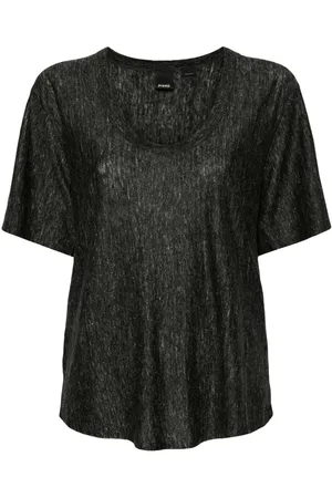 Pinko Short-sleeve linen T-shirt