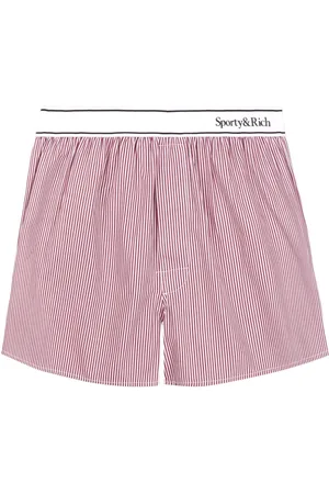 Sporty & Rich Logo-motif cotton boxer shorts