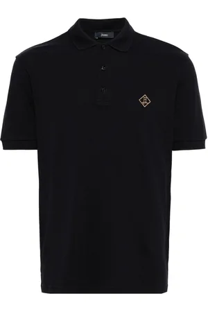 HERNO Logo-embroidered piqué polo shirt