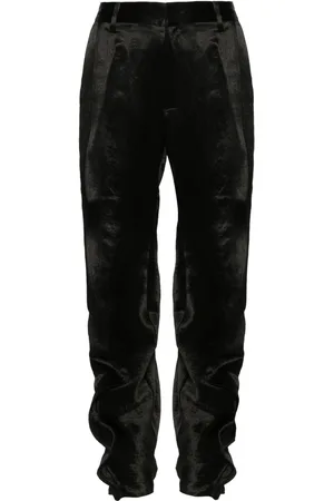 Y / PROJECT Ruffled satin trousers
