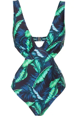 Lygia & Nanny Alexis leaf-print swimsuit
