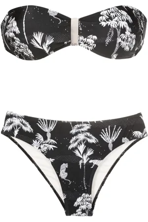 Lygia & Nanny Ester graphic-print strapless bikini