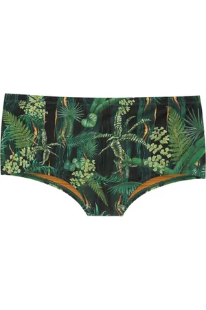 Lygia & Nanny Copacabana leaf-print swimming trunks