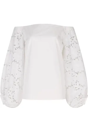Silvia Tcherassi Stephanie organic cotton off-shoulder blouse