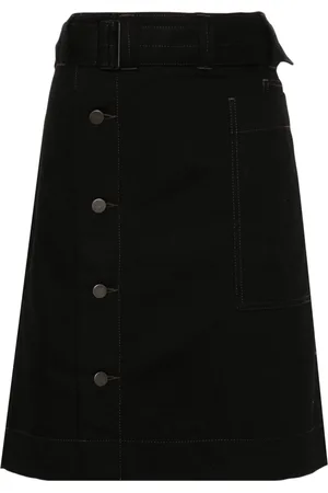 LEMAIRE Off-centre-fastening denim skirt