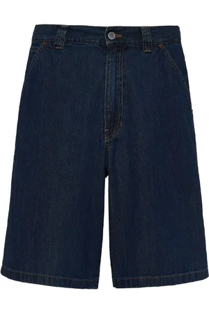 Prada Logo-plaque denim bermudas
