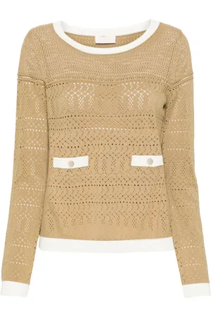 Liu Jo Pointelle-knit sheer top