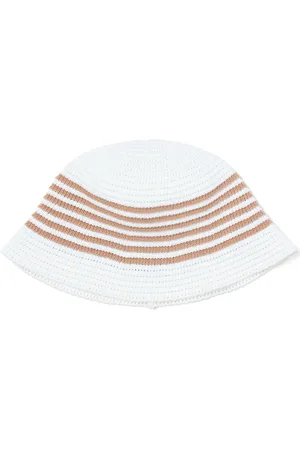 FIVE CM Striped fine-knit bucket hat